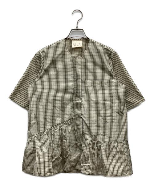 Shosh（ショッシュ）Shosh (ショッシュ) アシンメトリーノーカラーブラウス ベージュ サイズ:1の古着・服飾アイテム