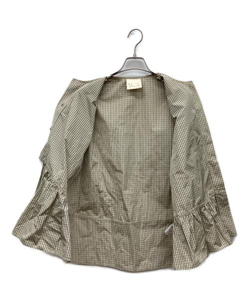Shosh（ショッシュ）Shosh (ショッシュ) アシンメトリーノーカラーブラウス ベージュ サイズ:1の古着・服飾アイテム