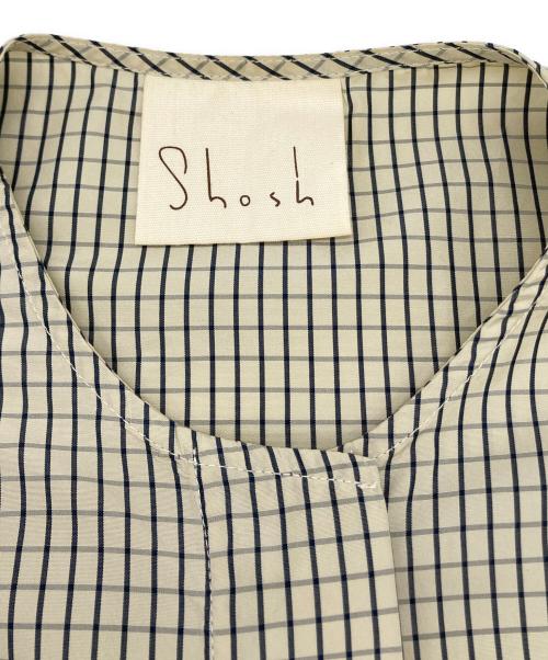 Shosh（ショッシュ）Shosh (ショッシュ) アシンメトリーノーカラーブラウス ベージュ サイズ:1の古着・服飾アイテム