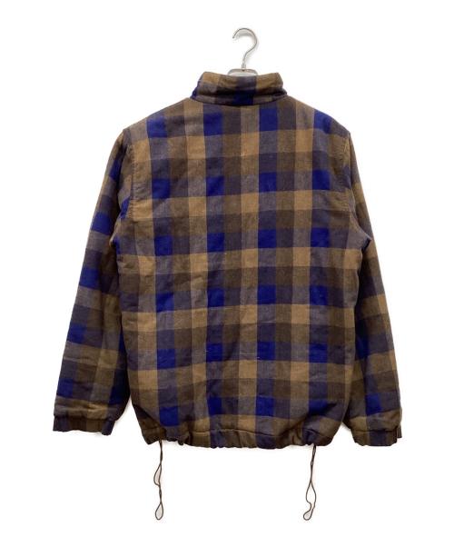 stussy（ステューシー）stussy (ステューシー) 中綿チェックジャケット AUTHENTIC GEAR ブラウン サイズ:Lの古着・服飾アイテム