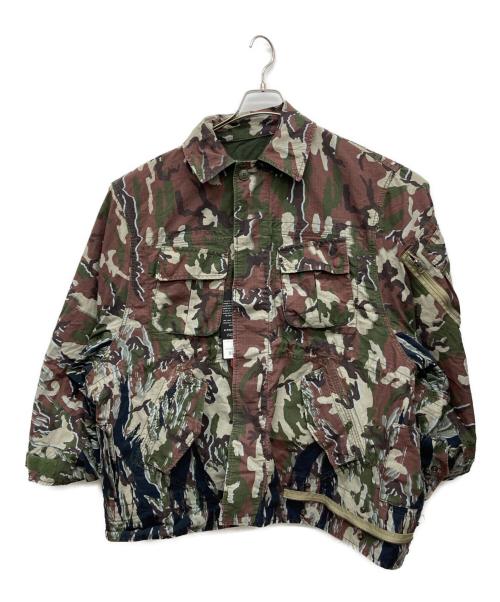 ALPHA（アルファ）ALPHA (アルファ) beautiful people (ビューティフルピープル) double-end camouflage field jacket カーキ サイズ:36の古着・服飾アイテム