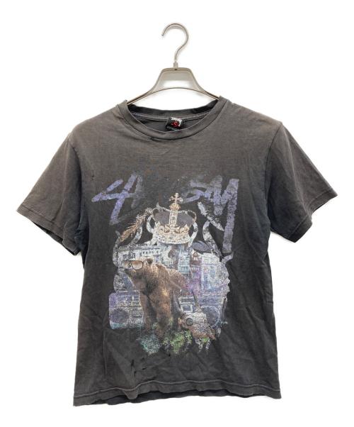 stussy（ステューシー）stussy (ステューシー) プリントTシャツ ブラック サイズ:Sの古着・服飾アイテム