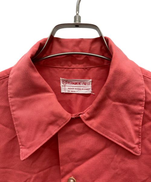 PERMANENT PRESS（パーマネントプレス）PERMANENT PRESS (パーマネントプレス) 襟芯シャツ サーモンピンク サイズ:表記なしの古着・服飾アイテム