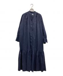 JOURNAL STANDARD L’essage（ジャーナルスタンダードレサージュ）の古着「ストライプシャツワンピース」｜ネイビー