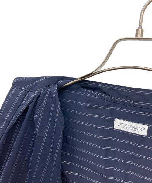 JOURNAL STANDARD L’essage（ジャーナルスタンダードレサージュ）JOURNAL STANDARD L’essage (ジャーナルスタンダードレサージュ) ストライプシャツワンピース ネイビー サイズ:なしの古着・服飾アイテム