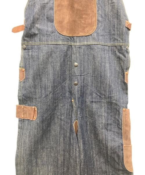 NEPENTHES（ネペンテス）NEPENTHES (ネペンテス) スウェード切替デニムオーバーオール インディゴ サイズ:Mの古着・服飾アイテム