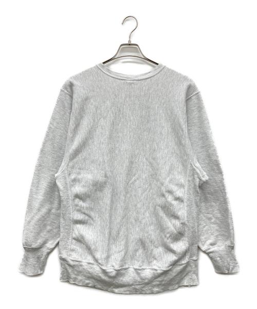 Champion（チャンピオン）Champion (チャンピオン) 三段中抜きカプセルプリントリバースウィーブスウェット グレー サイズ:X-LARGEの古着・服飾アイテム