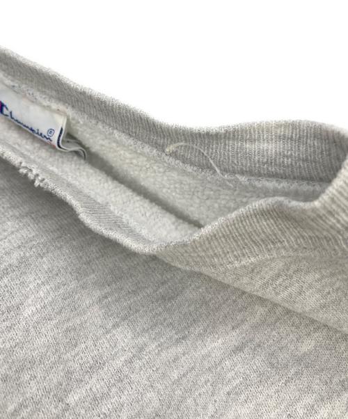 Champion（チャンピオン）Champion (チャンピオン) 三段中抜きカプセルプリントリバースウィーブスウェット グレー サイズ:X-LARGEの古着・服飾アイテム