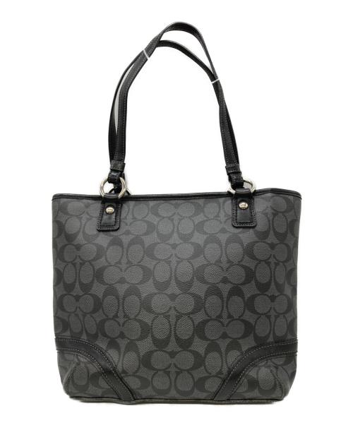 COACH（コーチ）COACH (コーチ) シグネチャートートバッグ ブラックの古着・服飾アイテム