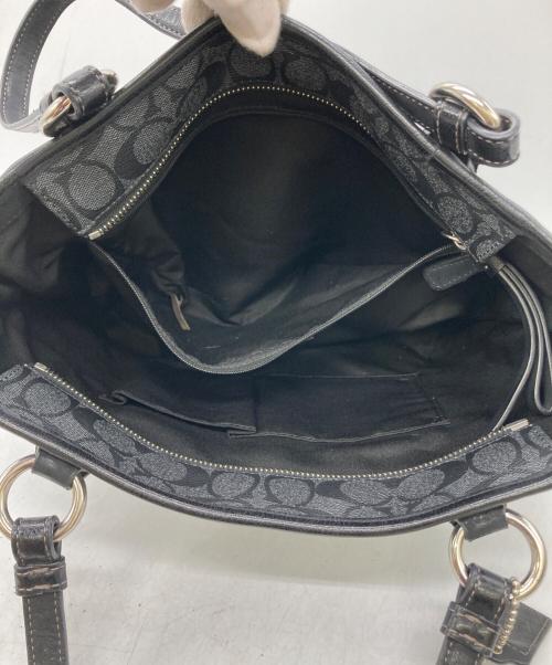 COACH（コーチ）COACH (コーチ) シグネチャートートバッグ ブラックの古着・服飾アイテム