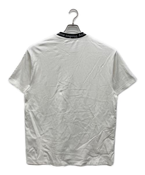 Acne studios（アクネ ストゥディオズ）ACNE STUDIOS (アクネ ストゥディオズ) ネックロゴTシャツ ホワイト サイズ:Lの古着・服飾アイテム
