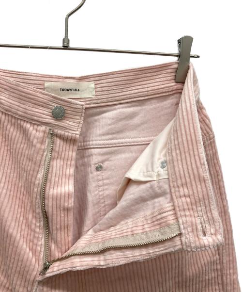 TODAYFUL（トゥデイフル）TODAYFUL (トゥデイフル) Chunky Corduroy Pants ピンク サイズ:38の古着・服飾アイテム