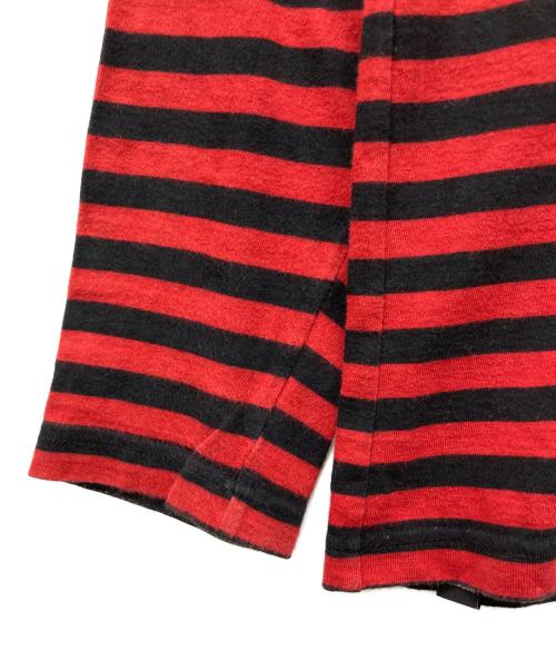 Hysteric Glamour（ヒステリックグラマー）Hysteric Glamour (ヒステリックグラマー) GIRLS CLUBボーダーカットソー レッド×ブラック サイズ:Lの古着・服飾アイテム