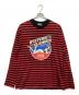 Hysteric Glamour（ヒステリックグラマー）の古着「GIRLS CLUBボーダーカットソー」｜レッド×ブラック