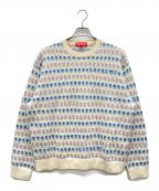 SUPREMEシュプリーム）の古着「Flowers Metallic Sweater」｜アイボリー