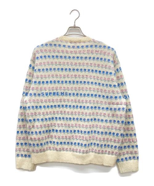 SUPREME（シュプリーム）Supreme (シュプリーム) Flowers Metallic Sweater アイボリー サイズ:Lの古着・服飾アイテム