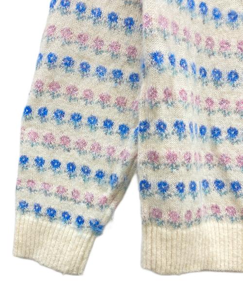 SUPREME（シュプリーム）Supreme (シュプリーム) Flowers Metallic Sweater アイボリー サイズ:Lの古着・服飾アイテム