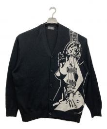 Hysteric Glamour（ヒステリックグラマー）の古着「GUITAR GIRL編込 カーディガン」｜ブラック