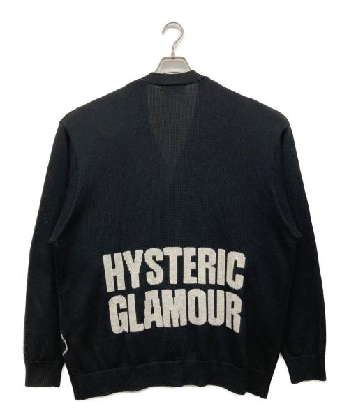 Hysteric Glamour（ヒステリックグラマー）Hysteric Glamour (ヒステリックグラマー) GUITAR GIRL編込 カーディガン ブラック サイズ:XLの古着・服飾アイテム