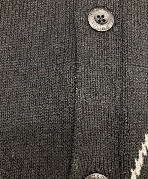 Hysteric Glamour（ヒステリックグラマー）Hysteric Glamour (ヒステリックグラマー) GUITAR GIRL編込 カーディガン ブラック サイズ:XLの古着・服飾アイテム