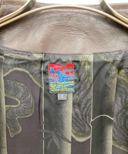 BRU NA BOINNE（ブルーナボイン）BRU NA BOINNE (ブルーナボイン) ホースレザージャケット ブラウン サイズ:1の古着・服飾アイテム