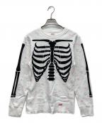 Hanes×SUPREMEヘインズ×シュプリーム）の古着「25AW Bones Thermal Crew Floral」｜ホワイト