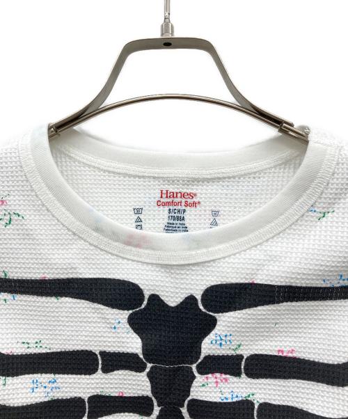 Hanes（ヘインズ）Hanes (ヘインズ) Supreme (シュプリーム) 25AW Bones Thermal Crew Floral ホワイト サイズ:Sの古着・服飾アイテム