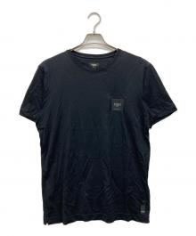 FENDI（フェンディ）の古着「ロゴパッチTシャツ」｜ブラック