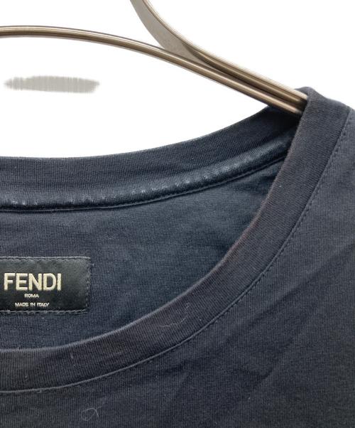 FENDI（フェンディ）FENDI (フェンディ) ロゴパッチTシャツ ブラック サイズ:Lの古着・服飾アイテム