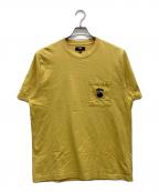 stussyステューシー）の古着「8ボール刺繍ポケットTシャツ」｜イエロー