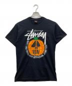 stussyステューシー）の古着「プリントTシャツ」｜ブラック
