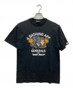 A BATHING APEアベイシングエイプ）の古着「プリントTシャツ　00s GENERALS&BABY MILO」｜ブラック