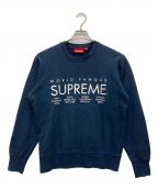 SUPREMEシュプリーム）の古着「International Crewneck」｜ネイビー