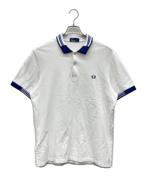 FRED PERRY（フレッドペリー）FRED PERRY (フレッドペリー) 刺繍ロゴポロシャツ ホワイト サイズ:Lの古着・服飾アイテム