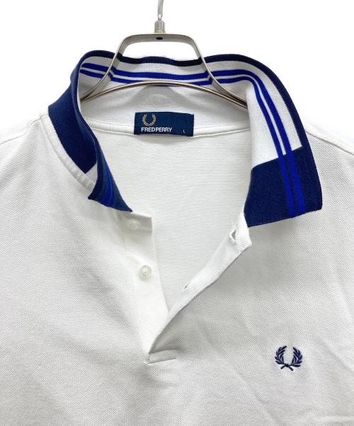 FRED PERRY（フレッドペリー）FRED PERRY (フレッドペリー) 刺繍ロゴポロシャツ ホワイト サイズ:Lの古着・服飾アイテム