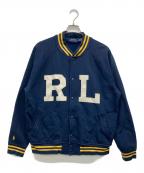 POLO RALPH LAURENポロ・ラルフローレン）の古着「ワッペン刺繍スタジャン」｜ネイビー