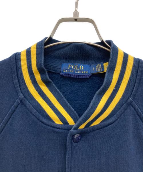 POLO RALPH LAUREN（ポロ・ラルフローレン）POLO RALPH LAUREN (ポロ・ラルフローレン) ワッペン刺繍スタジャン ネイビー サイズ:Lの古着・服飾アイテム