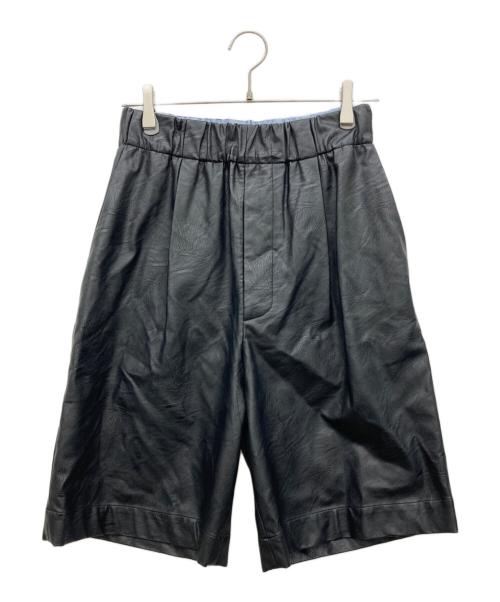jejia（ジェジア）JEJIA (ジェジア) フェイクレザーハーフパンツ ブラック サイズ:38の古着・服飾アイテム