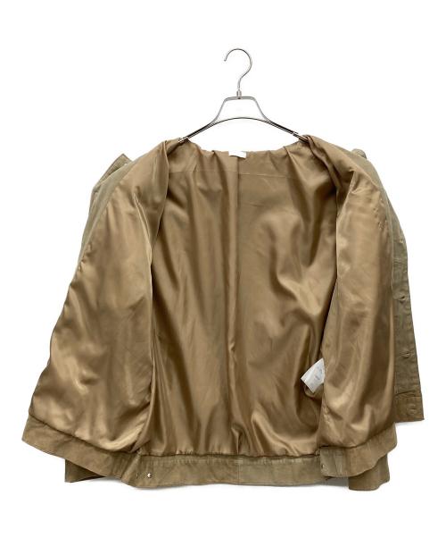 SEEALL（シーオール）SEEALL (シーオール) ゴートスキントラッカージャケット ベージュ サイズ:Freeの古着・服飾アイテム