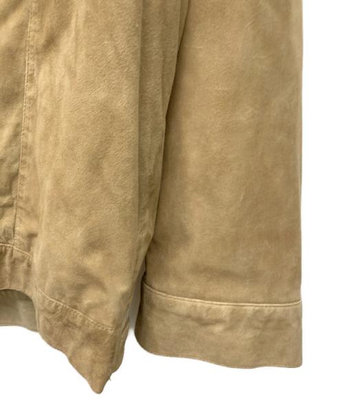 SEEALL（シーオール）SEEALL (シーオール) ゴートスキントラッカージャケット ベージュ サイズ:Freeの古着・服飾アイテム
