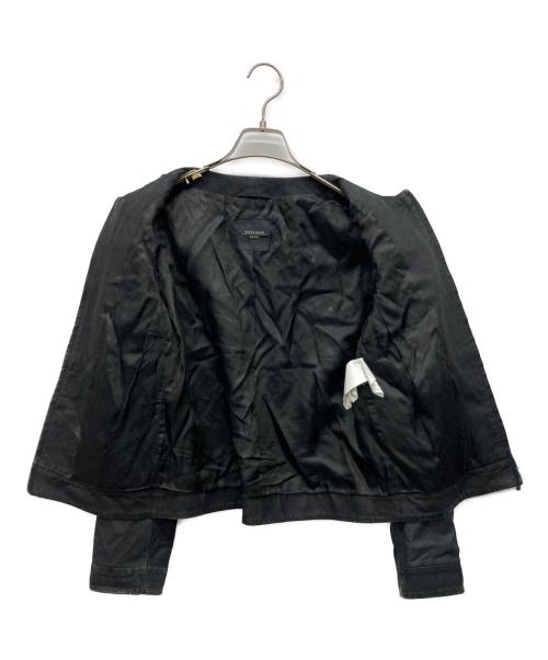 WEEKEND Max Mara（ウィークエンド マックスマーラ）Weekend Max Mara (ウィークエンド マックスマーラ) goat leather flower motif zip up short length jacket ブラック サイズ:36の古着・服飾アイテム