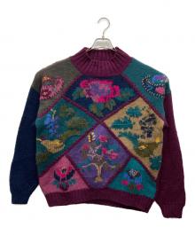 Eddie Bauer（エディーバウアー）の古着「モックネック柄刺繍ニット」｜マルチカラー