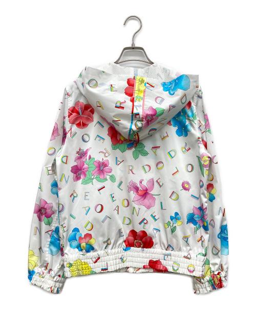 LEONARD SPORT（レオナール スポーツ）LEONARD SPORT (レオナール スポーツ) 花柄フーデッドジャケット ホワイト サイズ:40の古着・服飾アイテム