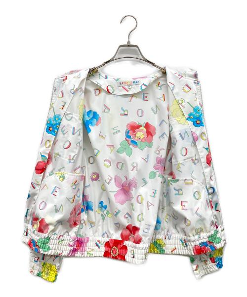 LEONARD SPORT（レオナール スポーツ）LEONARD SPORT (レオナール スポーツ) 花柄フーデッドジャケット ホワイト サイズ:40の古着・服飾アイテム