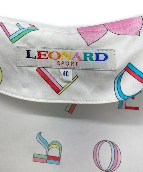 LEONARD SPORT（レオナール スポーツ）LEONARD SPORT (レオナール スポーツ) 花柄フーデッドジャケット ホワイト サイズ:40の古着・服飾アイテム