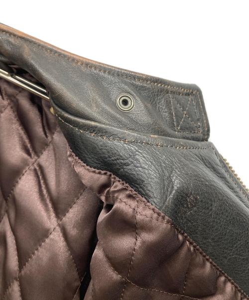HARLEY-DAVIDSON（ハーレーダビッドソン）HARLEY-DAVIDSON (ハーレーダビッドソン) シングルライダースジャケット ブラウン サイズ:Ｍの古着・服飾アイテム