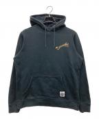 stussy×Dickiesステューシー×ディッキーズ）の古着「ワンポイントプリントパーカー」｜ブラック