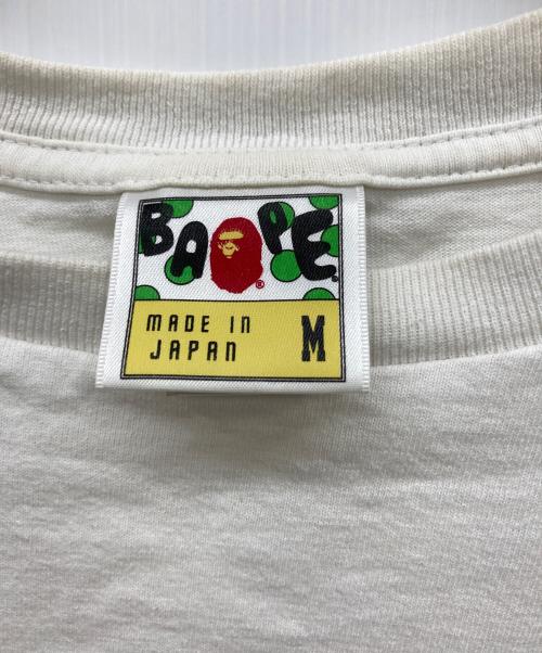 A BATHING APE（アベイシングエイプ）A BATHING APE (アベイシングエイプ) ベビーマイロプリントTシャツ ホワイト サイズ:Ｍの古着・服飾アイテム