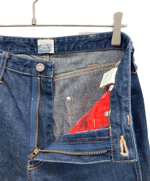A BATHING APE（アベイシングエイプ）A BATHING APE (アベイシングエイプ) ベイプヘッドデニムパンツ インディゴ サイズ:Sの古着・服飾アイテム