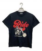 Hysteric Glamourヒステリックグラマー）の古着「RIDE A MOTORCYCLE Tシャツ」｜ブラック